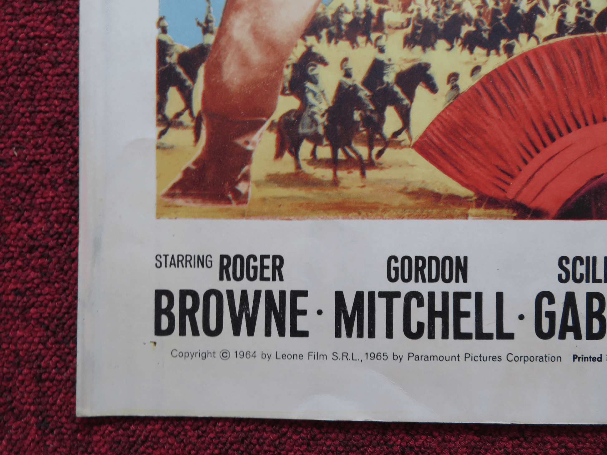 SEVEN SLAVES AGAINST ROME US HALF SHEET (22"x 28") POSTER ROGER BROWNE 1964 Rendezvous Cinema Movie posters