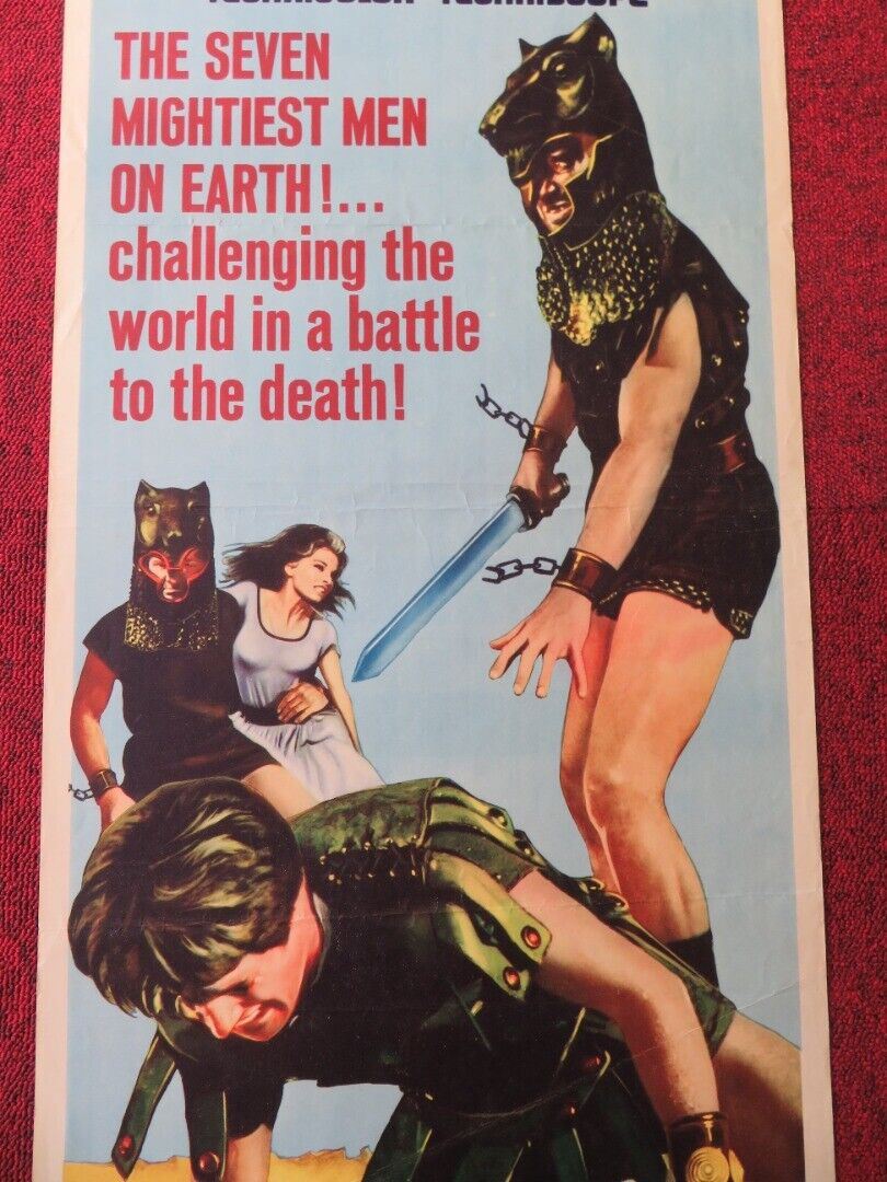 SEVEN SLAVES AGAINST THE WORLD US INSERT (14"x 36") POSTER ROGER BROWNE 1965 Movie posters