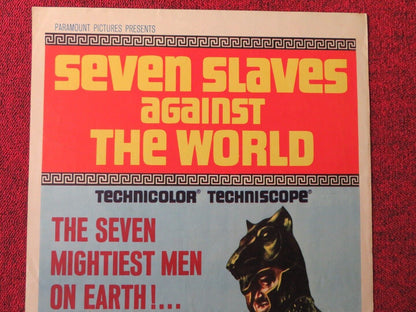 SEVEN SLAVES AGAINST THE WORLD US INSERT (14"x 36") POSTER ROGER BROWNE 1965 Movie posters