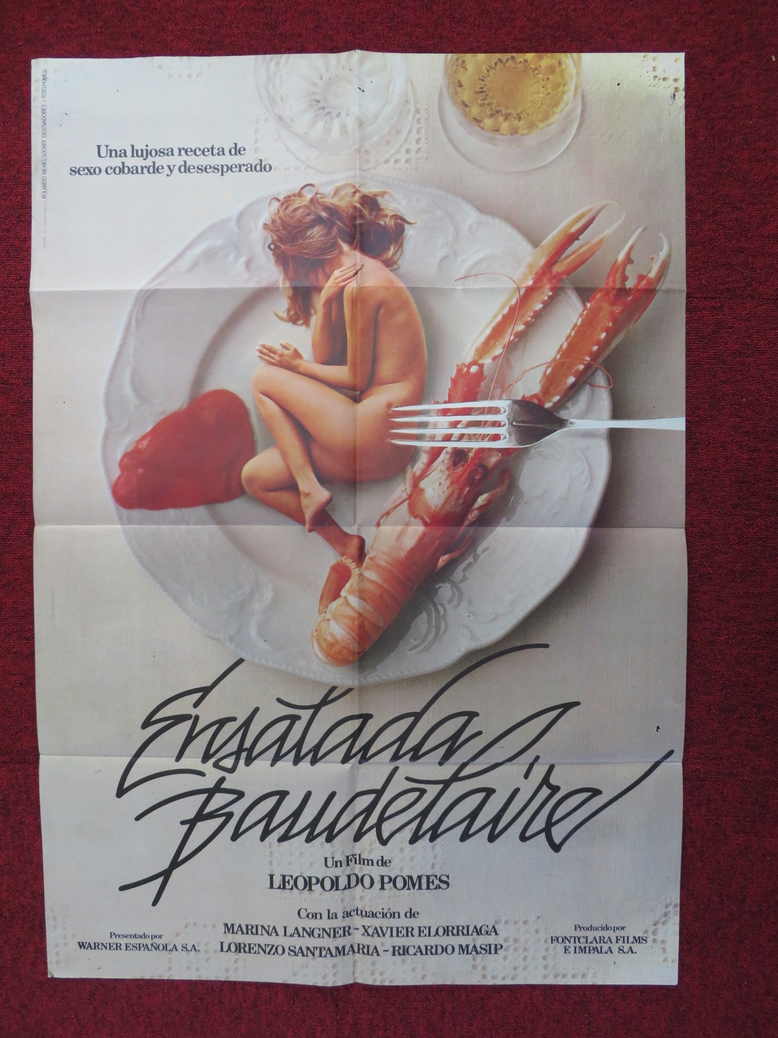 SEX AND VIOLENCE FOLDED SPANISH POSTER MARINA LANGER XABIER ELORRIAGA 1978 Rendezvous Cinema Movie posters