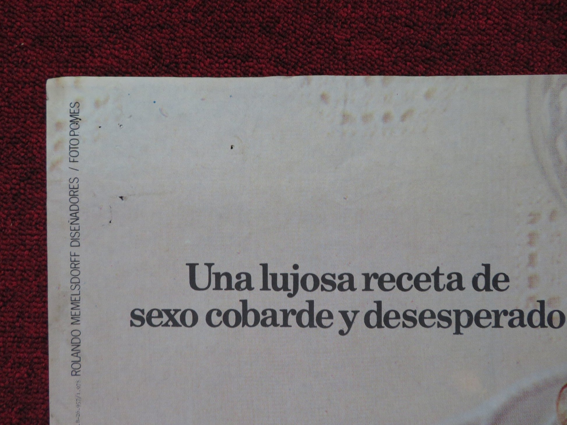 SEX AND VIOLENCE FOLDED SPANISH POSTER MARINA LANGER XABIER ELORRIAGA 1978 Rendezvous Cinema Movie posters