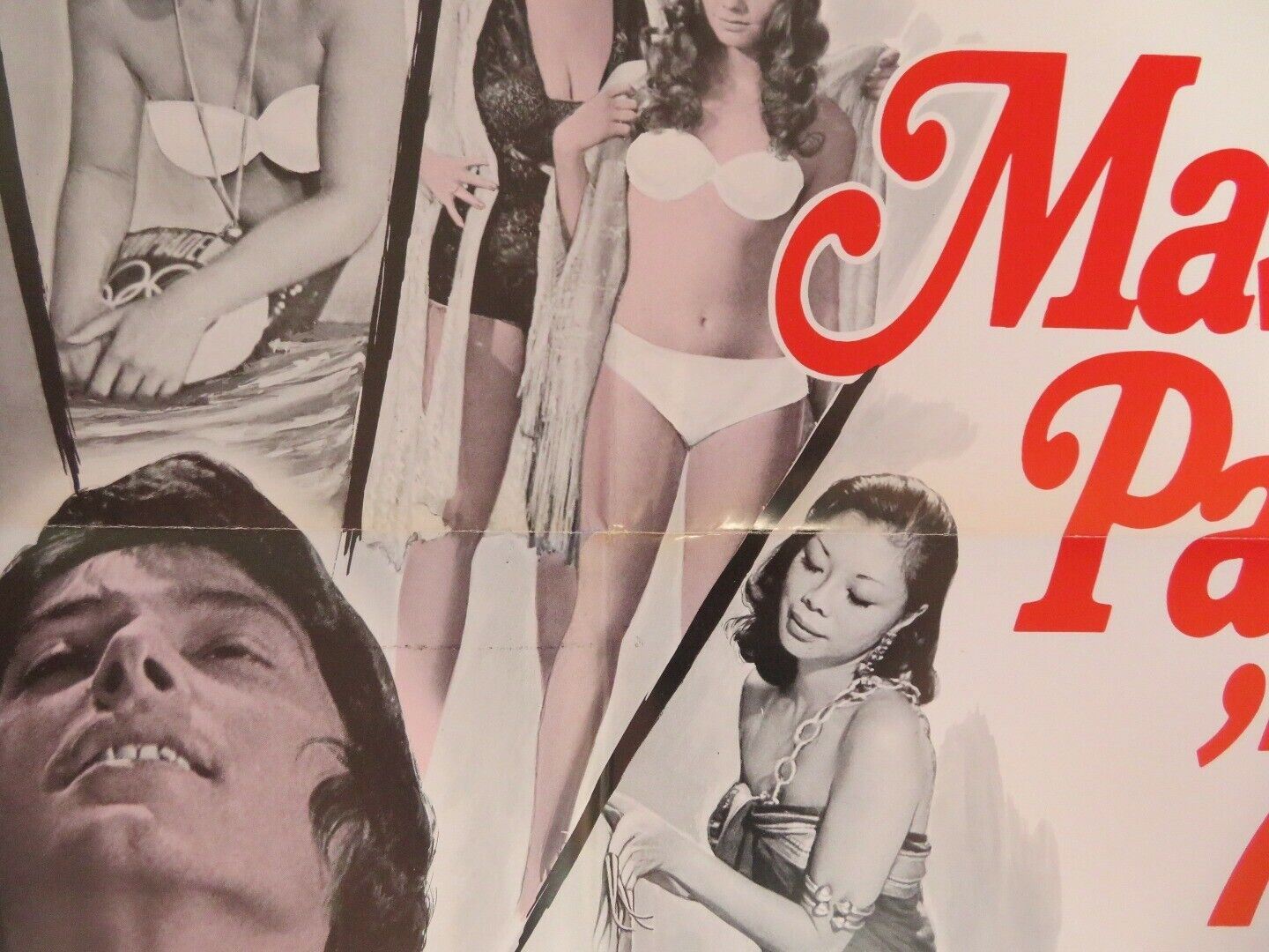 SEX CLINIC '74 / MASSAGE PARLOR '73 DOUBLE BILL FOLDED US ONE SHEET POSTER 1975 Movie posters