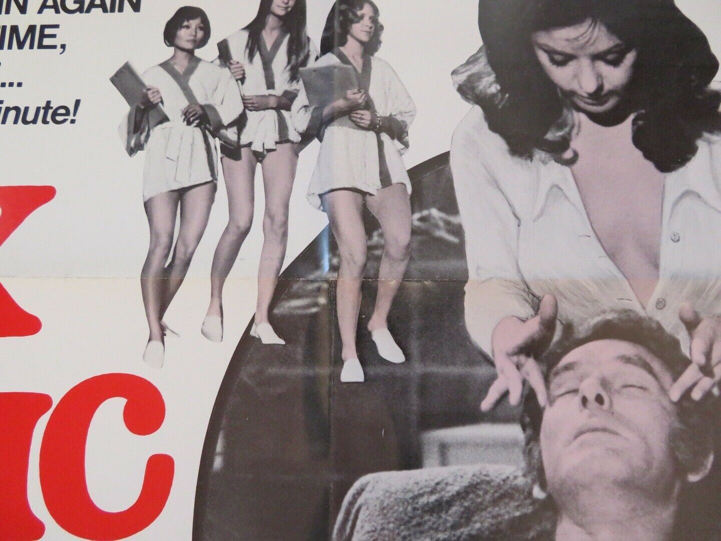 SEX CLINIC '74 / MASSAGE PARLOR '73 DOUBLE BILL FOLDED US ONE SHEET POSTER 1975 Movie posters