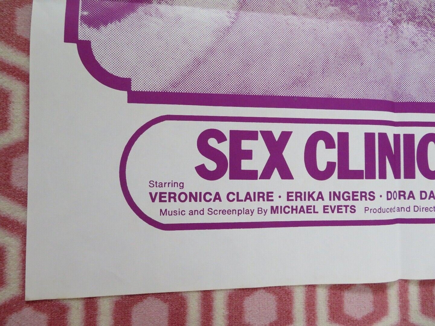 SEX CLINIC GIRLS FOLDED US ONE SHEET POSTER VERONICA CLAIRE ERIKA INGERS 1974 - Rendezvous Cinema