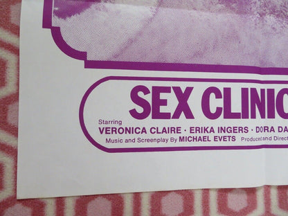 SEX CLINIC GIRLS FOLDED US ONE SHEET POSTER VERONICA CLAIRE ERIKA INGERS 1974 - Rendezvous Cinema