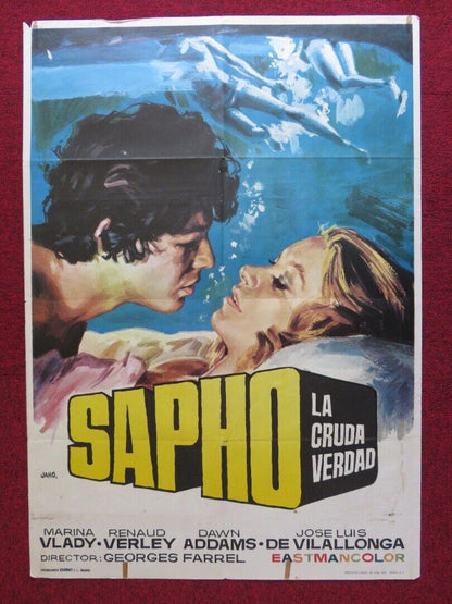 SEX IS MY GAME SPANISH ROLLED POSTER MARINA VLADY RENAUD VERLEY 1971 Movie posters