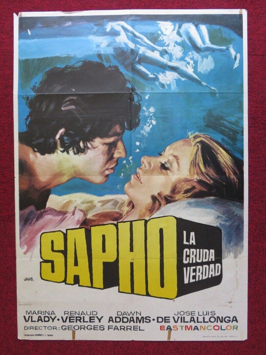 SEX IS MY GAME SPANISH ROLLED POSTER MARINA VLADY RENAUD VERLEY 1971 Movie posters