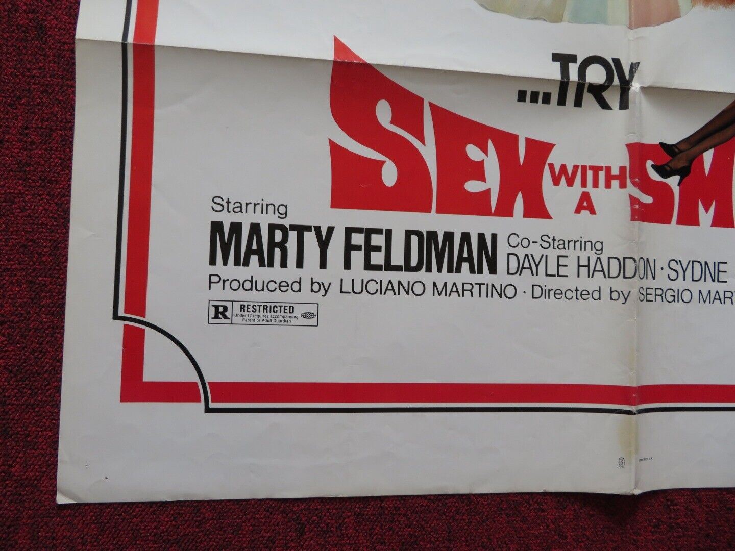 SEX WITH A SMILE FOLDED US ONE SHEET POSTER MARTY FELDMAN DAYLE HADDON 1976 Movie posters