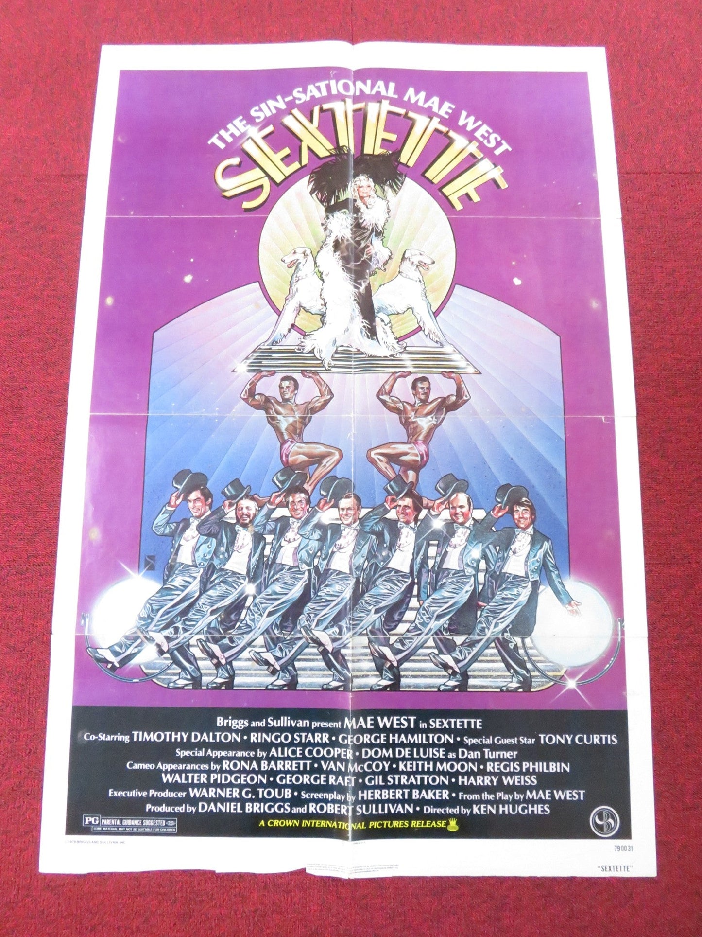 SEXTETTE FOLDED US ONE SHEET POSTER TIMOTHY DALTON RINGO STARR 1978 Rendezvous Cinema Movie posters