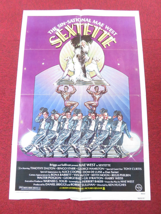 SEXTETTE FOLDED US ONE SHEET POSTER TIMOTHY DALTON RINGO STARR 1978 Rendezvous Cinema Movie posters