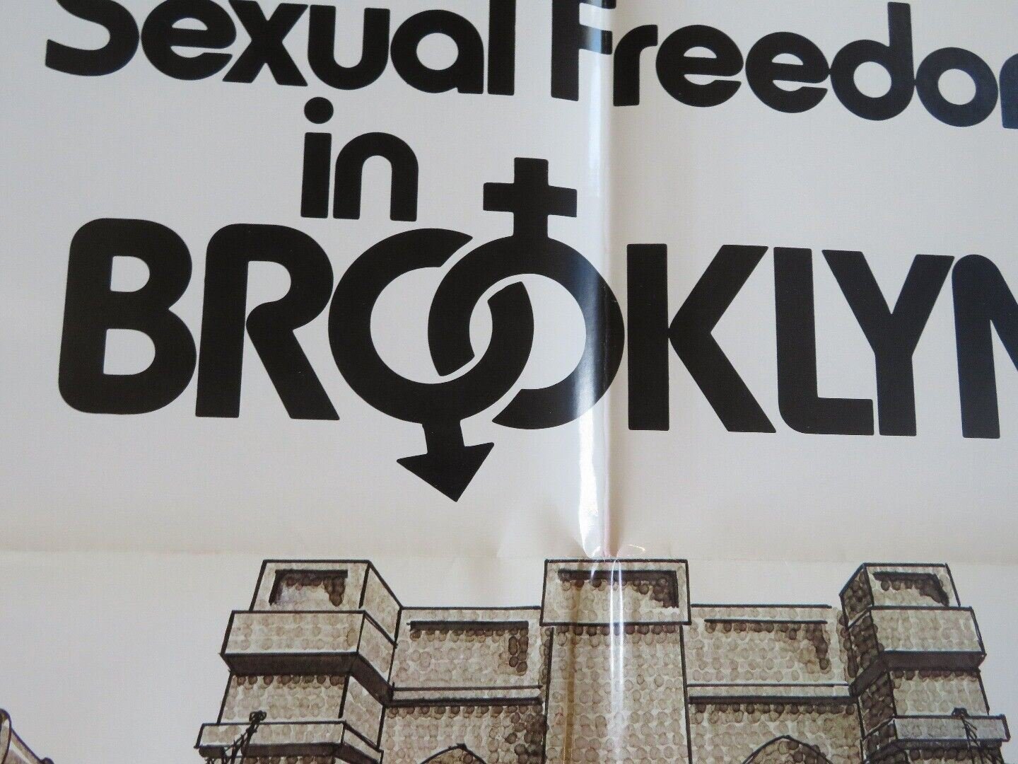 SEXUAL FREEDOM IN BROOKLYN FOLDED US ONE SHEET POSTER HARRY REEMS 1975 Movie posters