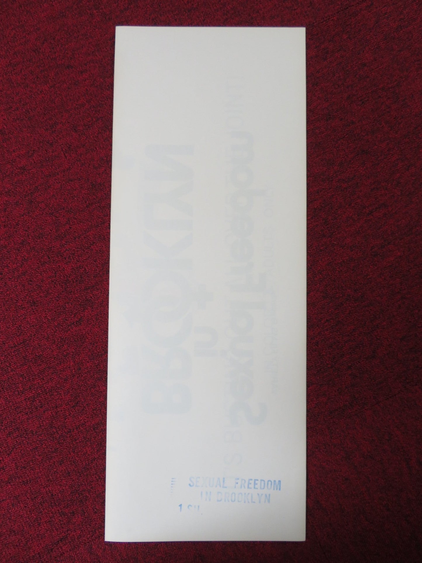 SEXUAL FREEDOM IN BROOKLYN US TRI FOLDED ONE SHEET ROLLED POSTER FLANAGAN 1975 Rendezvous Cinema Movie posters