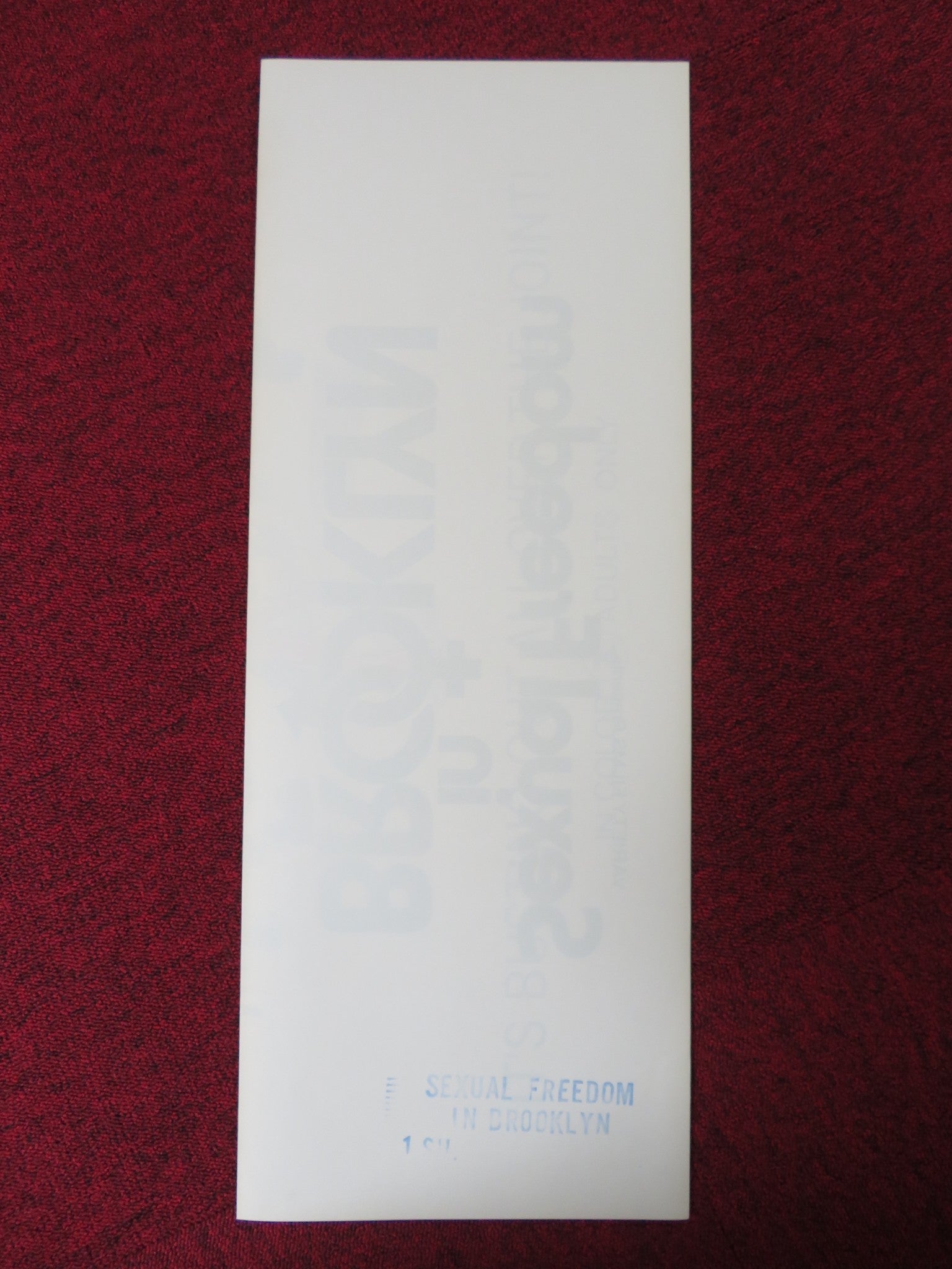 SEXUAL FREEDOM IN BROOKLYN US TRI FOLDED ONE SHEET ROLLED POSTER FLANAGAN 1975 Rendezvous Cinema Movie posters