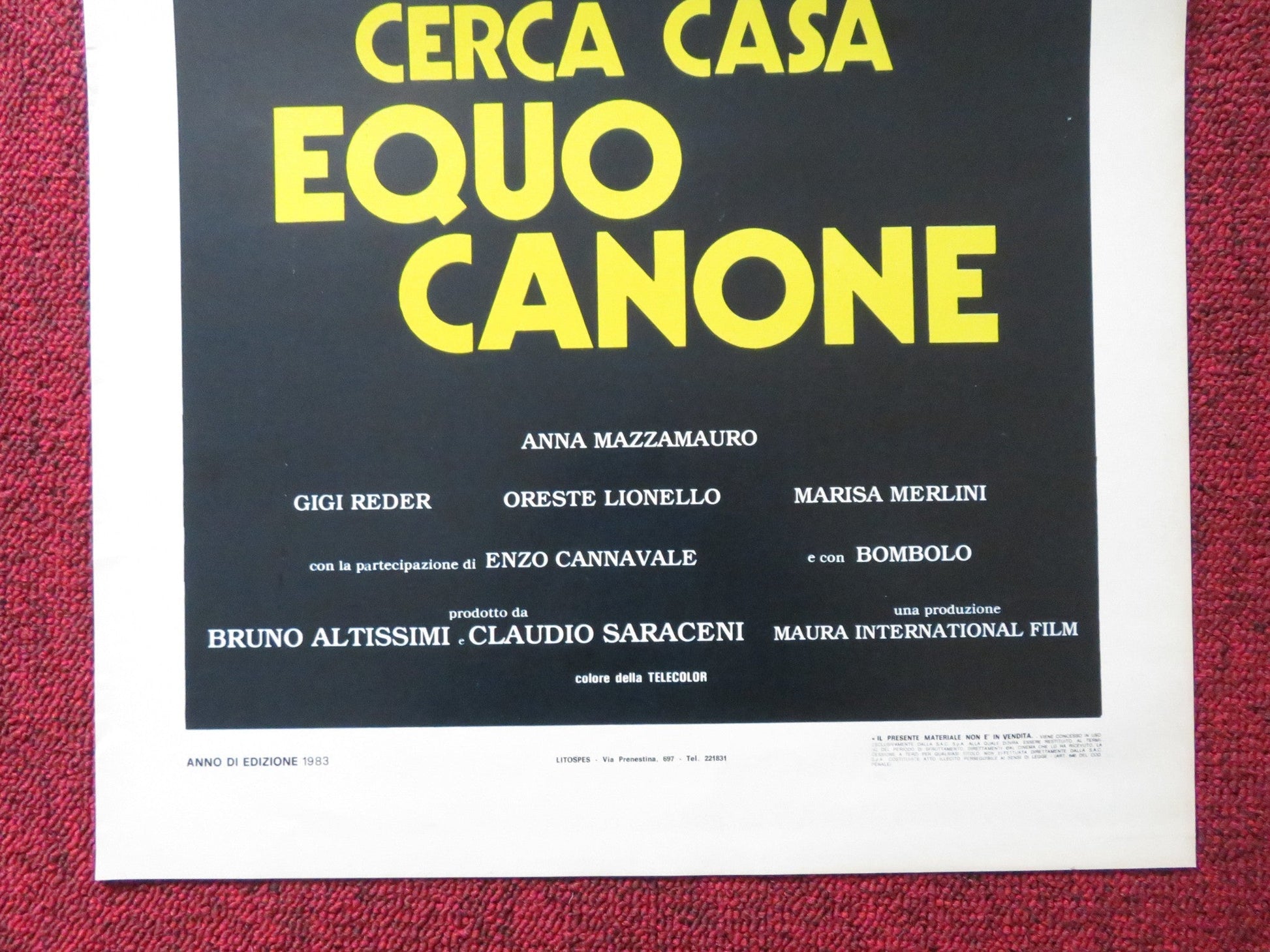 SFRATTATO CERCA CASA EQUO CANONE ITALIAN LOCANDINA POSTER PIPPO FRANCO 1983 Rendezvous Cinema Movie posters