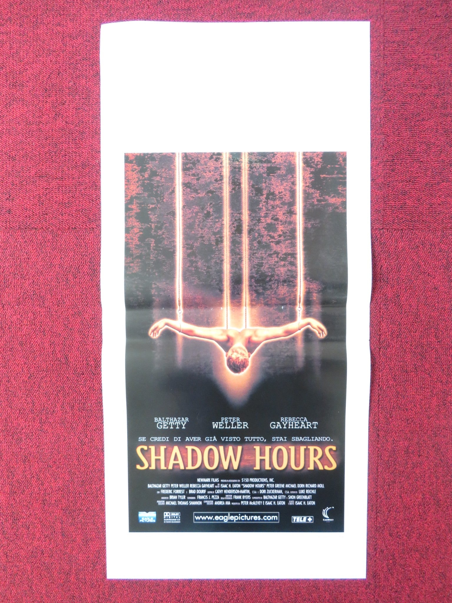 SHADOW HOURS ITALIAN LOCANDINA POSTER BALTHAZAR GETTY PETER WELLER 2000 Rendezvous Cinema Movie posters
