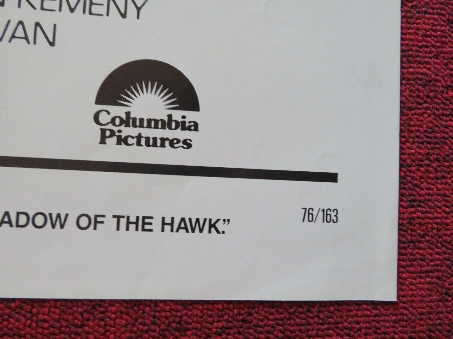 SHADOW OF THE HAWK FOLDED US ONE SHEET POSTER JAN MICHAEL VINCENT 1976 Movie posters