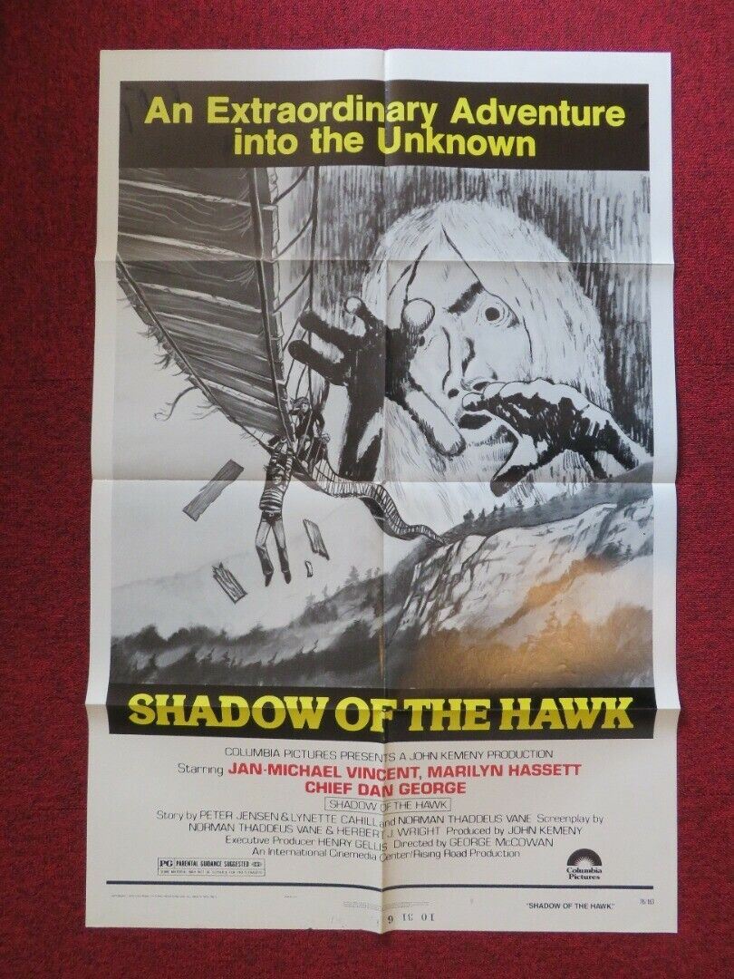 SHADOW OF THE HAWK FOLDED US ONE SHEET POSTER JAN MICHAEL VINCENT 1976 Movie posters