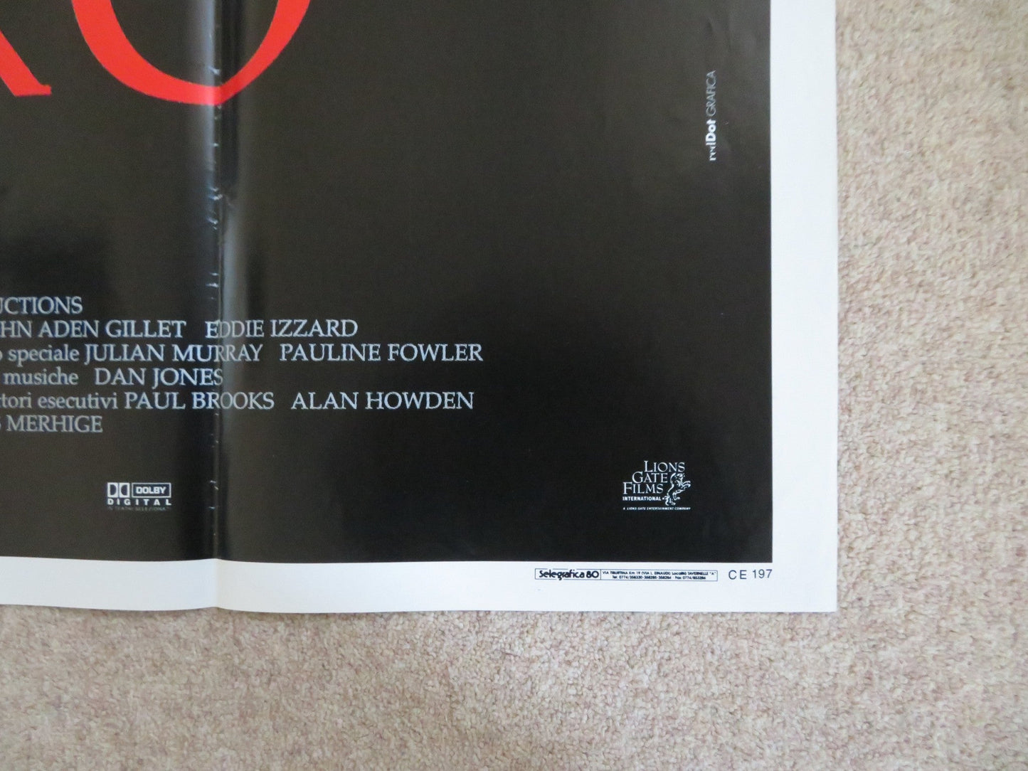 SHADOW OF THE VAMPIRE ITALIAN 2 FOGLIO POSTER JOHN MALKOVICH WILLEM DAFOE 2000 Rendezvous Cinema Movie posters