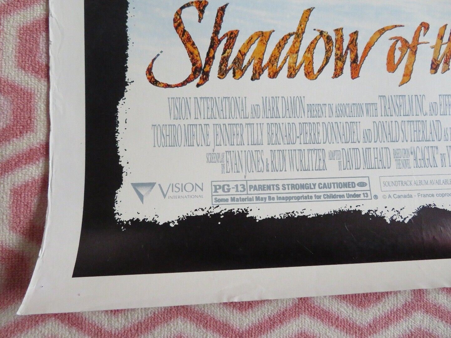 SHADOW OF THE WOLF ONE SHEET ROLLED POSTER TOSHIRO MIFUNE 1992 Movie posters