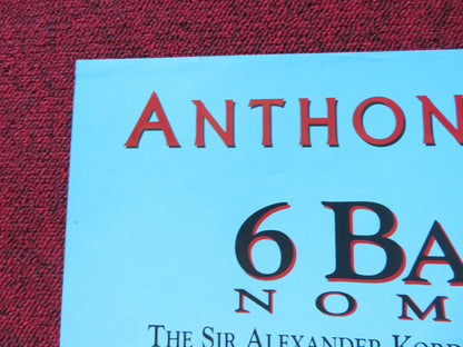 SHADOWLANDS QUAD POSTER FOLDED ANTHONY HOPKINS DEBRA WINGER 1993 Rendezvous Cinema Movie posters