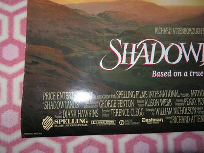 SHADOWLANDS US ONE SHEET ROLLED POSTER ANTHONY HOPKINS RICHARD ATTENBROUGH 1993 Movie posters