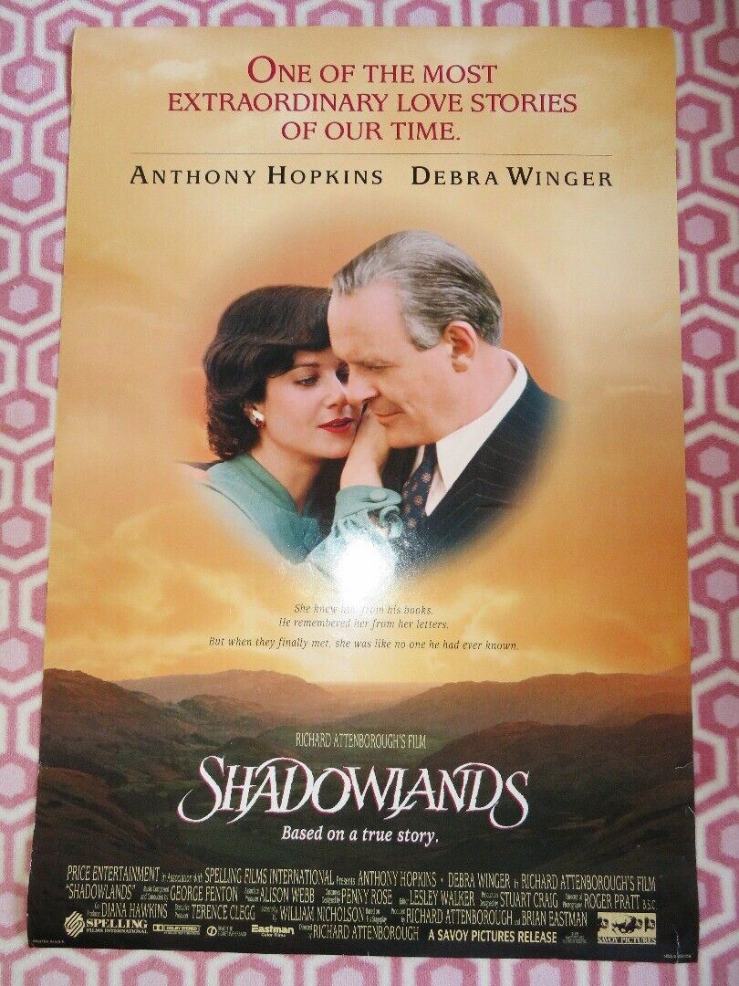SHADOWLANDS US ONE SHEET ROLLED POSTER ANTHONY HOPKINS RICHARD ATTENBROUGH 1993 Movie posters