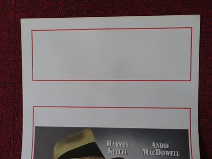 SHADRACH ITALIAN LOCANDINA (27.5"x13") POSTER HARVEY KEITEL ANDIE MACDOWELL '98 Movie posters