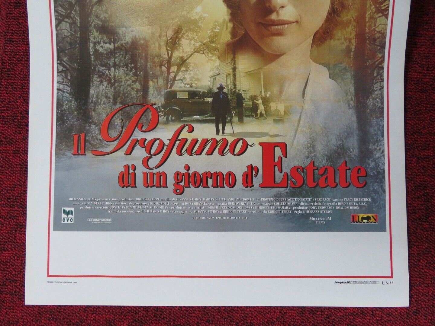 SHADRACH ITALIAN LOCANDINA (27.5"x13") POSTER HARVEY KEITEL ANDIE MACDOWELL '98 Movie posters