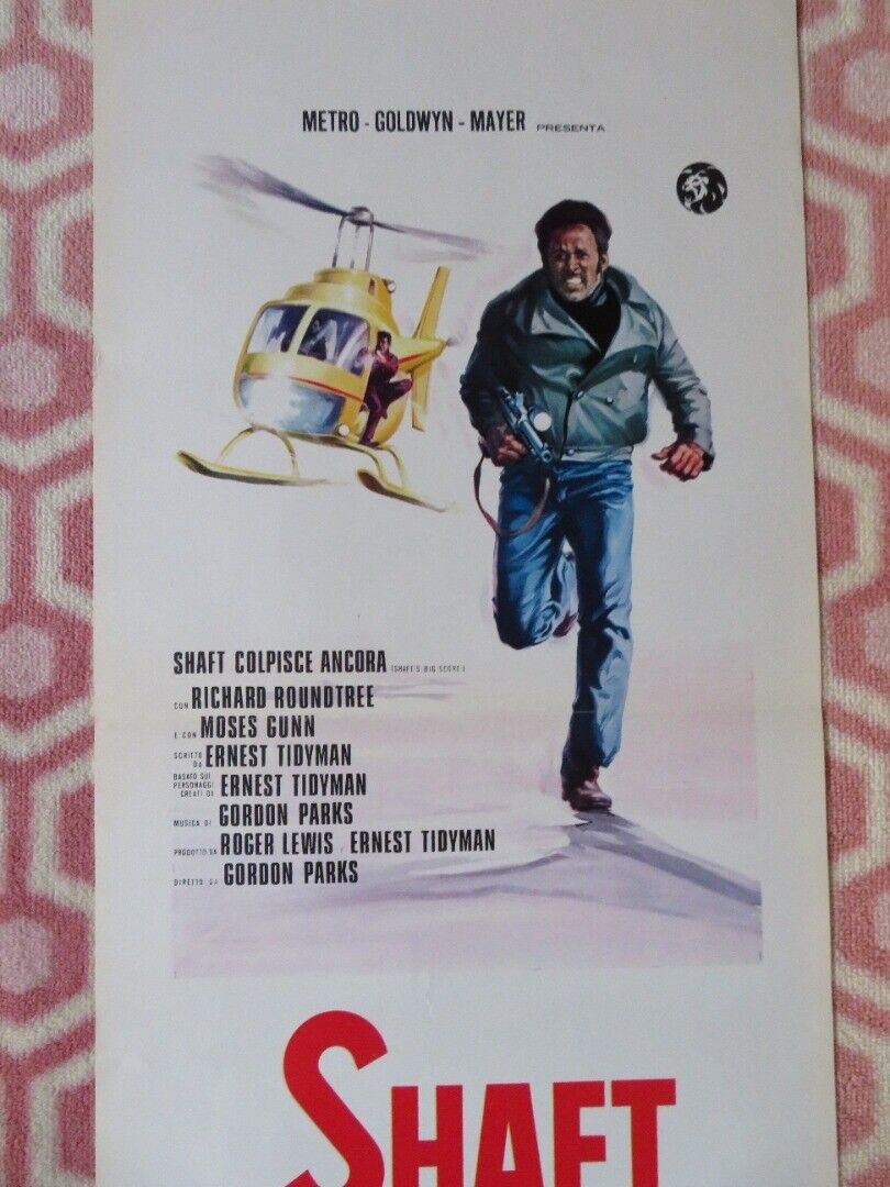 SHAFT COLPISCE ANCORA ITALIAN LOCANDINA (27.5"x13") POSTER R ROUNDTREE 1972 - Rendezvous Cinema