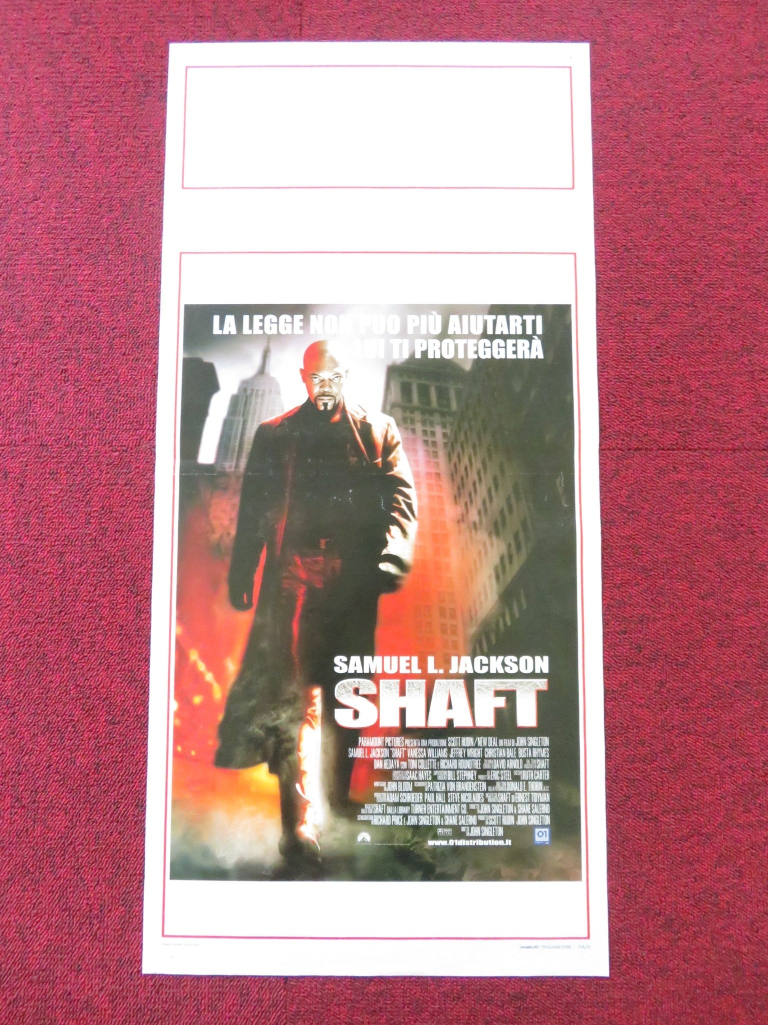 SHAFT ITALIAN LOCANDINA POSTER SAMUEL L. JACKSON VANESSA WILLIAMS 2000 Rendezvous Cinema Movie posters