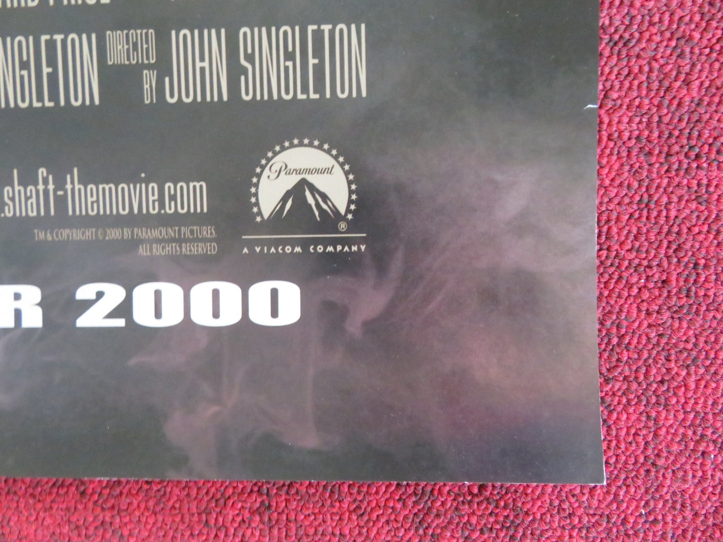 SHAFT US ONE SHEET ROLLED POSTER SAMUEL L. JACKSON VANESSA WILLIAMS 2000 Rendezvous Cinema Movie posters