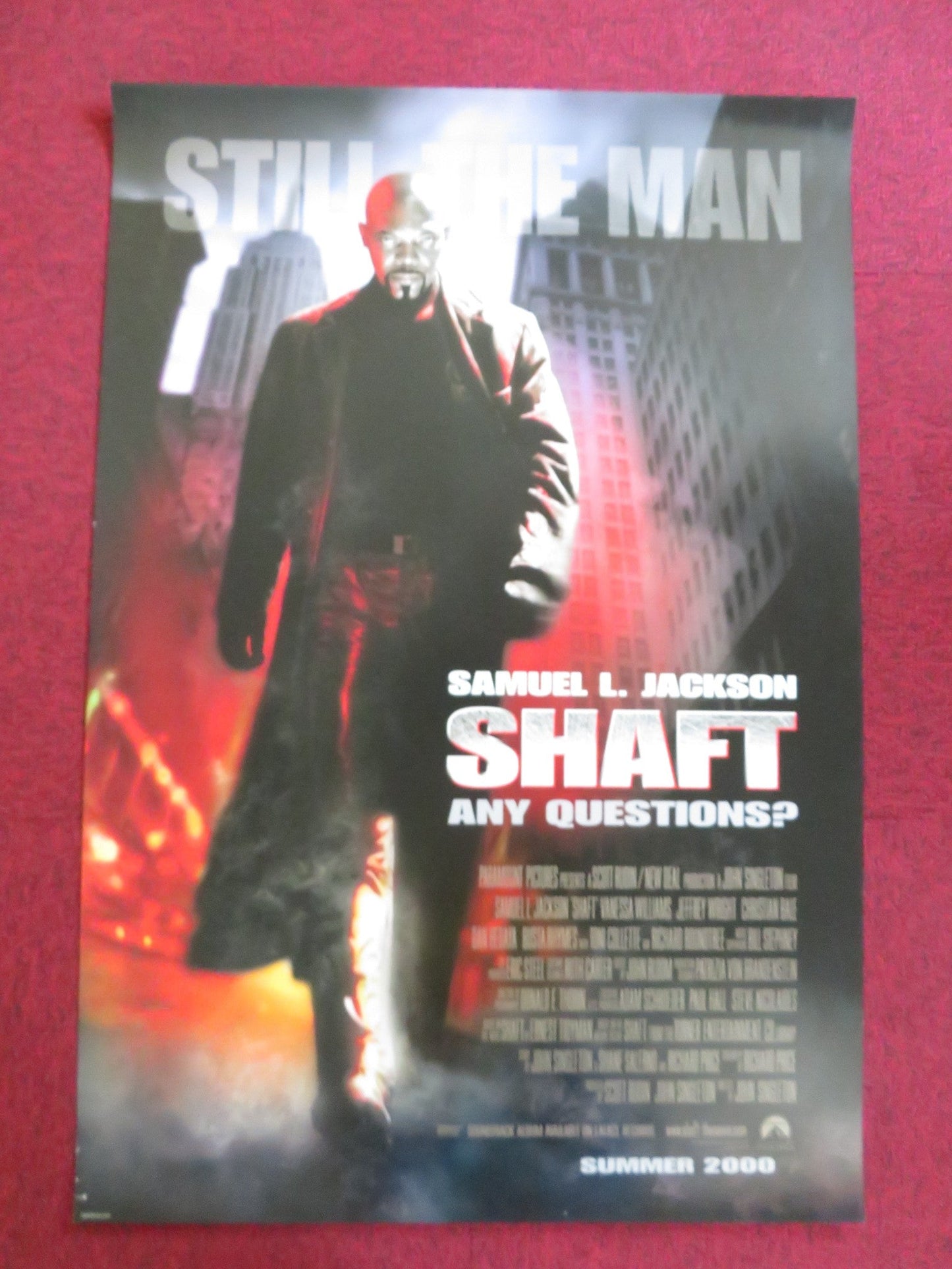 SHAFT US ONE SHEET ROLLED POSTER SAMUEL L. JACKSON VANESSA WILLIAMS 2000 Rendezvous Cinema Movie posters