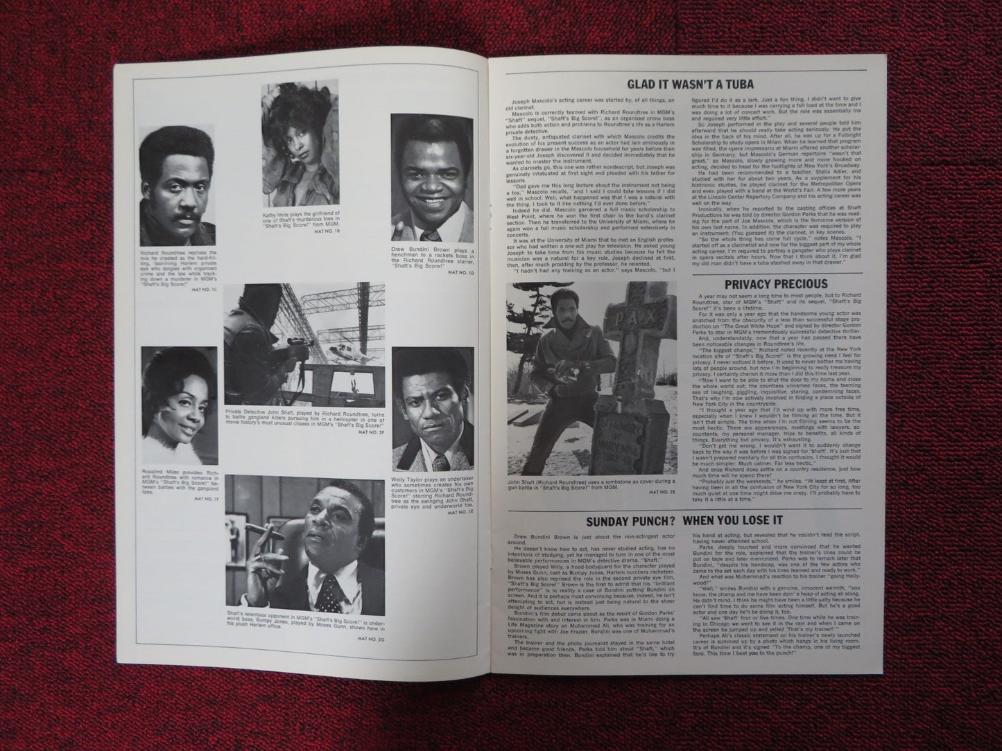 SHAFT'S BIG SCORE - PRESSBOOK UNCUT MGM RICHARD ROUNDTREE MOSES GUNN 1972 Rendezvous Cinema Movie posters