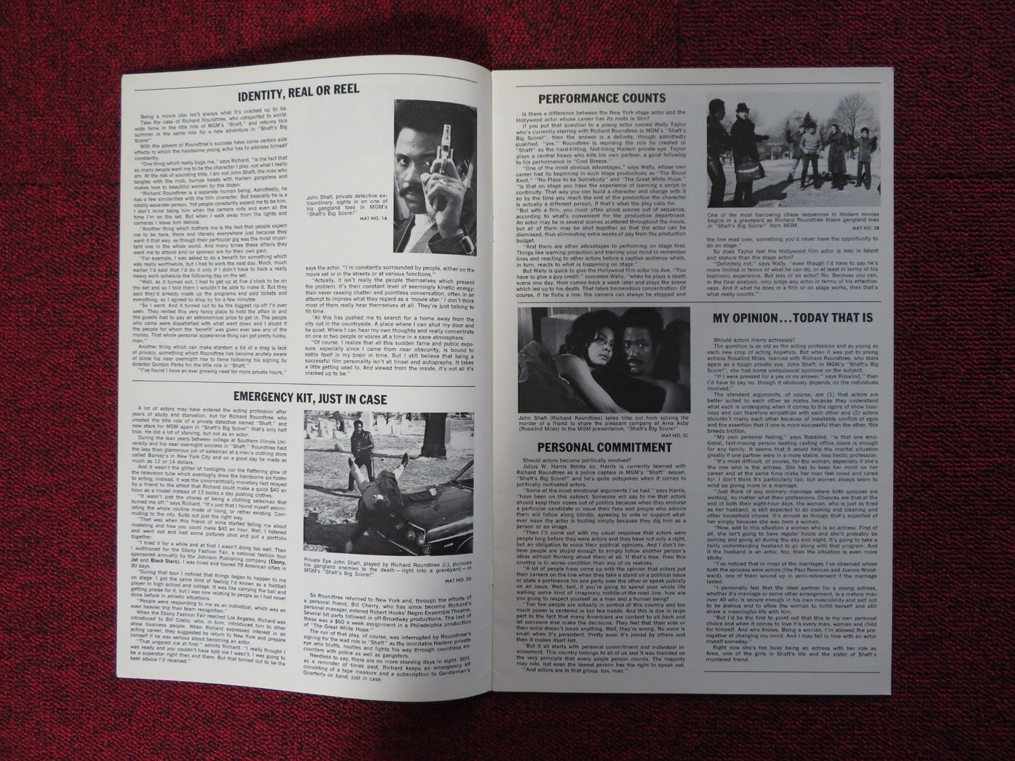 SHAFT'S BIG SCORE - PRESSBOOK UNCUT MGM RICHARD ROUNDTREE MOSES GUNN 1972 Rendezvous Cinema Movie posters