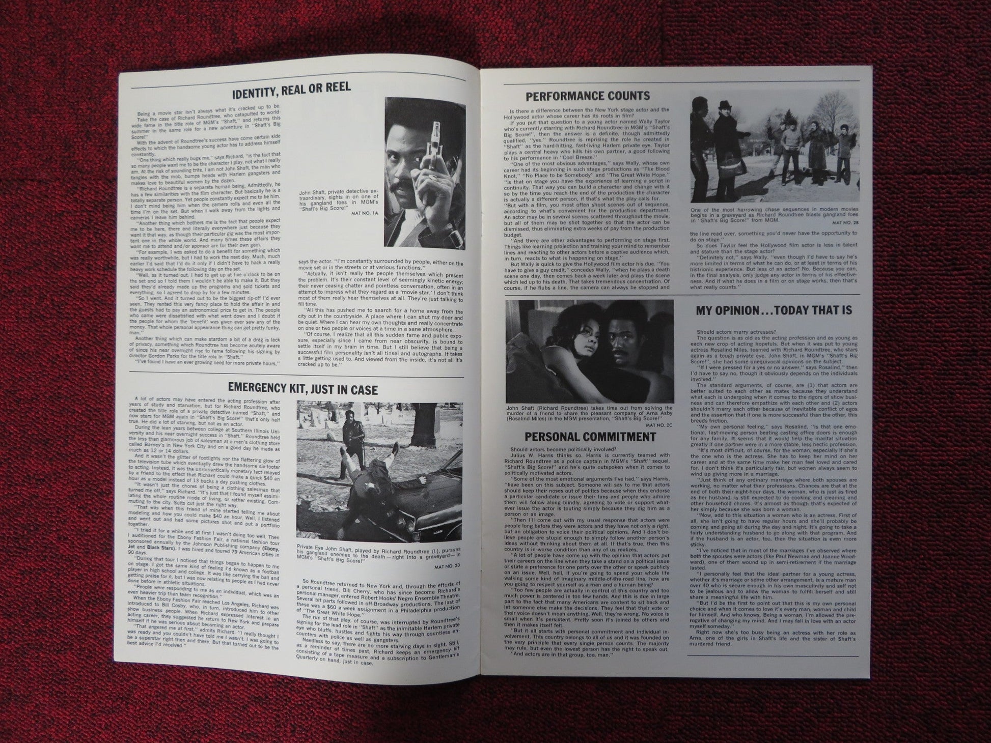 SHAFT'S BIG SCORE - PRESSBOOK UNCUT MGM RICHARD ROUNDTREE MOSES GUNN 1972 Rendezvous Cinema Movie posters