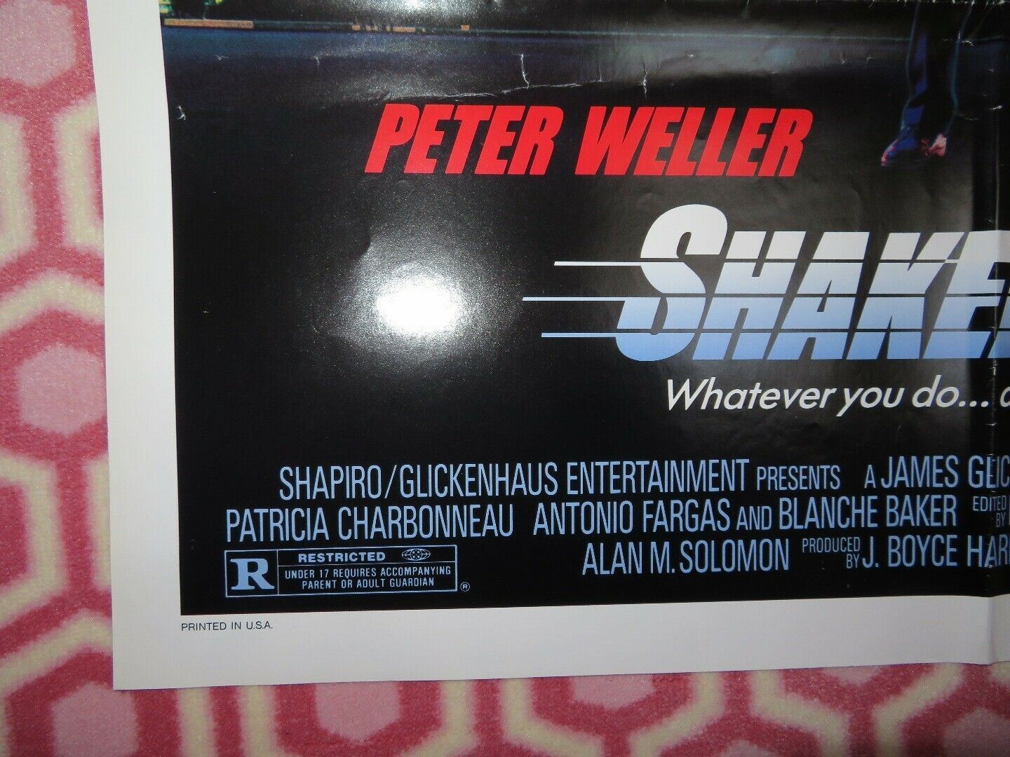 SHAKEDOWN US ONE SHEET POSTER PETER WELLER SAM ELLIOTT 1988 Movie posters