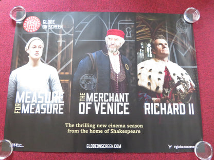 SHAKESPEARE GLOBE ON SCREEN: MEASURE FOR.. UK QUAD (30"x 40") ROLLED POSTER 2016 Rendezvous Cinema Movie posters