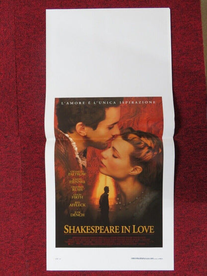SHAKESPEARE IN LOVE ITALIAN LOCANDINA (27.5"x13") POSTER GWYNETH PALTROW 1998 Movie posters