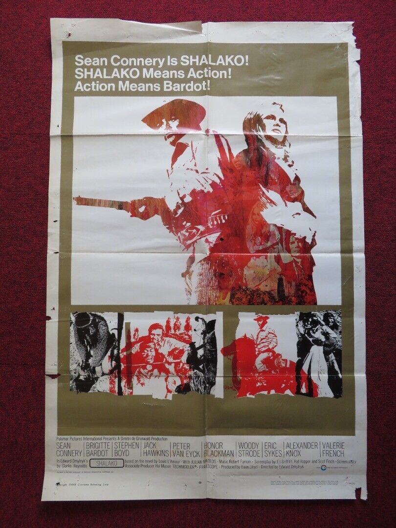 SHALAKO US ONE SHEET POSTER SEAN CONNERY BRIGITTE BARDOT 1968 - Rendezvous Cinema