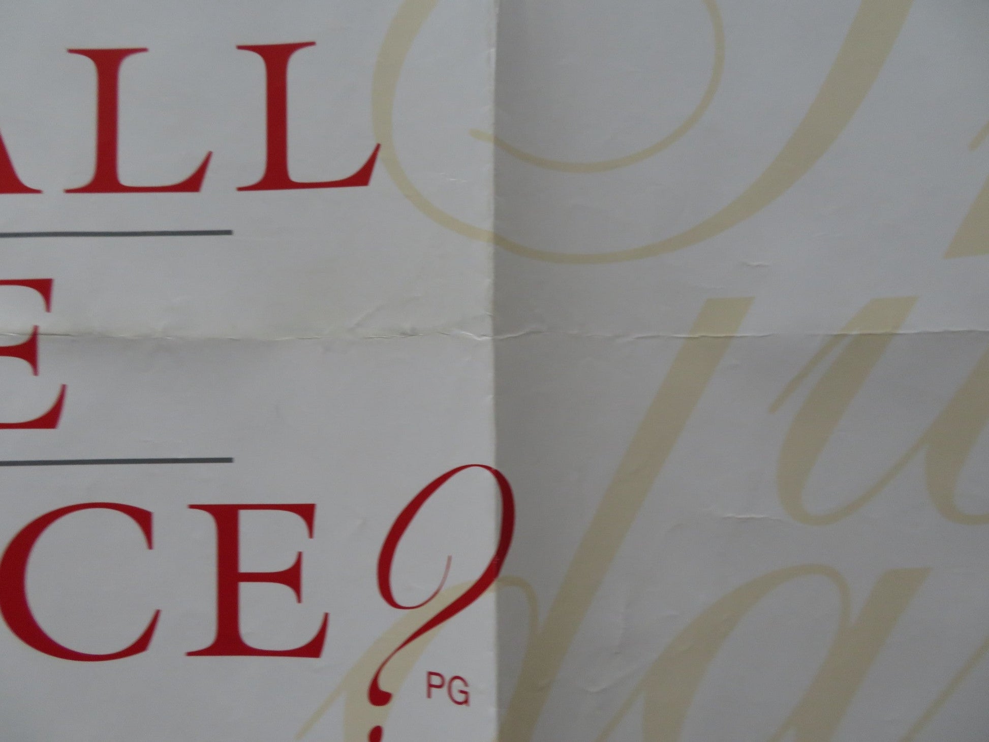 SHALL WE DANCE UK QUAD (30"x 40") ROLLED POSTER KOJI YAKUSHO T. KUSAKARI 1997 Rendezvous Cinema Movie posters