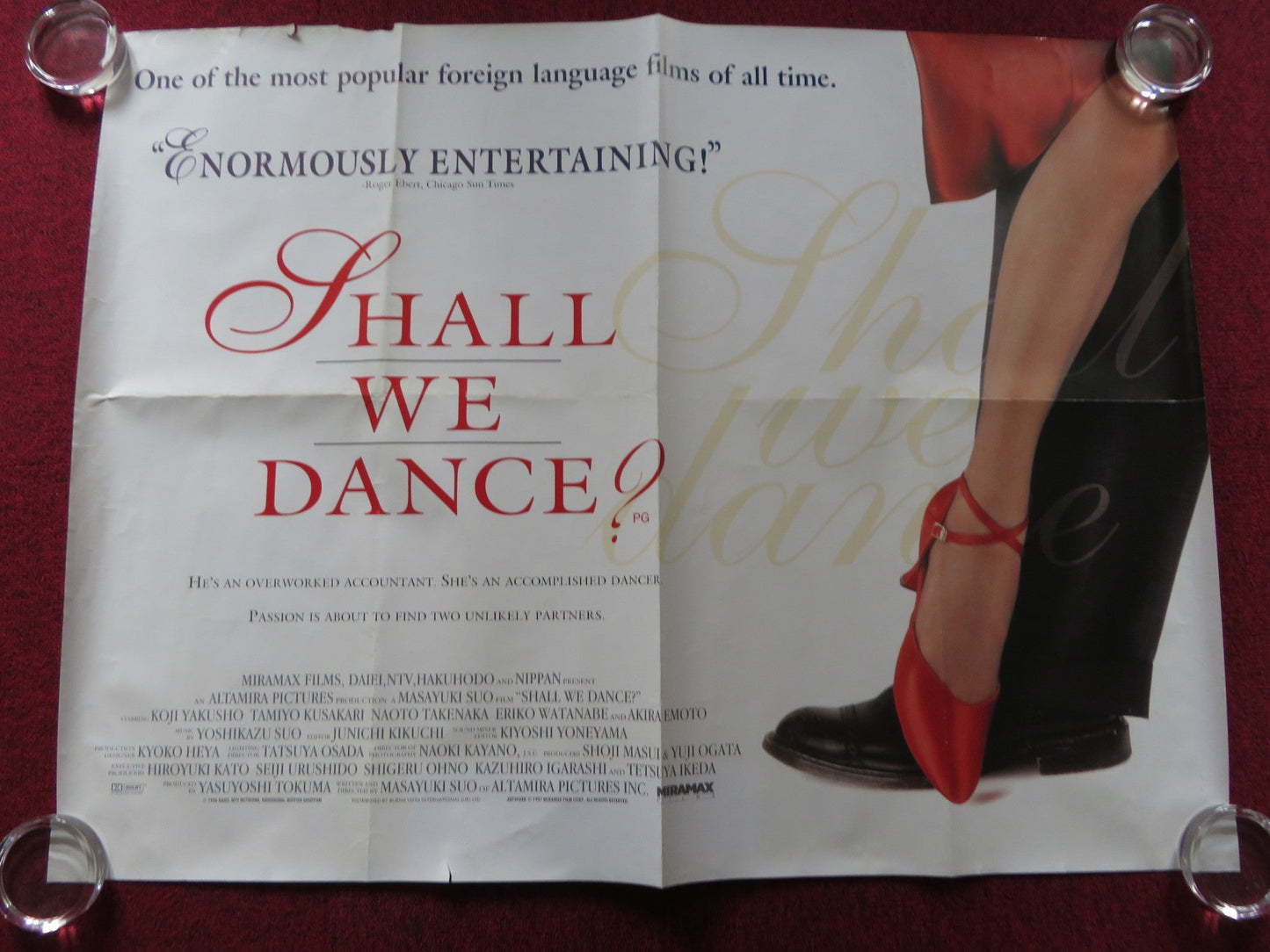 SHALL WE DANCE UK QUAD (30"x 40") ROLLED POSTER KOJI YAKUSHO T. KUSAKARI 1997 Rendezvous Cinema Movie posters