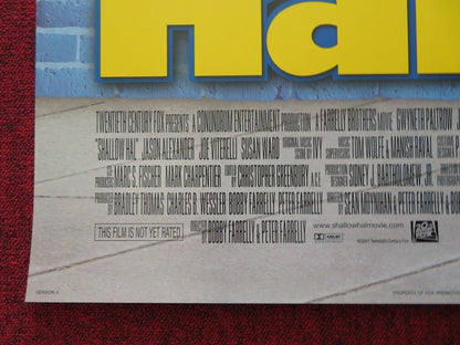 SHALLOW HALL - VERSION A US ONE SHEET ROLLED POSTER GWYNETH PALTROW 2001 Movie posters