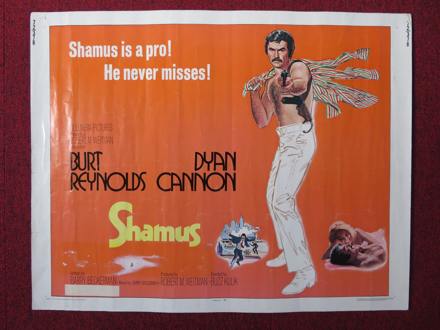 SHAMUS US HALF SHEET (22"x 28") POSTER BURT REYNOLDS DYAN CANNON 1972 Rendezvous Cinema Movie posters