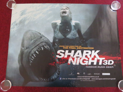 SHARK NIGHT UK QUAD ROLLED POSTER SARA PAXTON DUSTIN MILLIGAN 2011 Rendezvous Cinema Movie posters