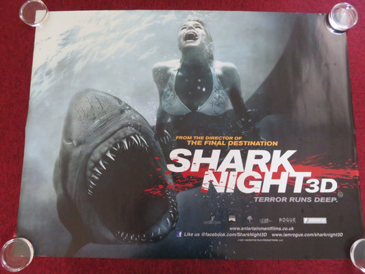 SHARK NIGHT UK QUAD ROLLED POSTER SARA PAXTON DUSTIN MILLIGAN 2011 Rendezvous Cinema Movie posters