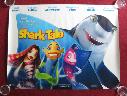 SHARK TALE - A UK QUAD (30"x 40") ROLLED POSTER WILL SMITH ROBERT DE NIRO 2004 Rendezvous Cinema Movie posters