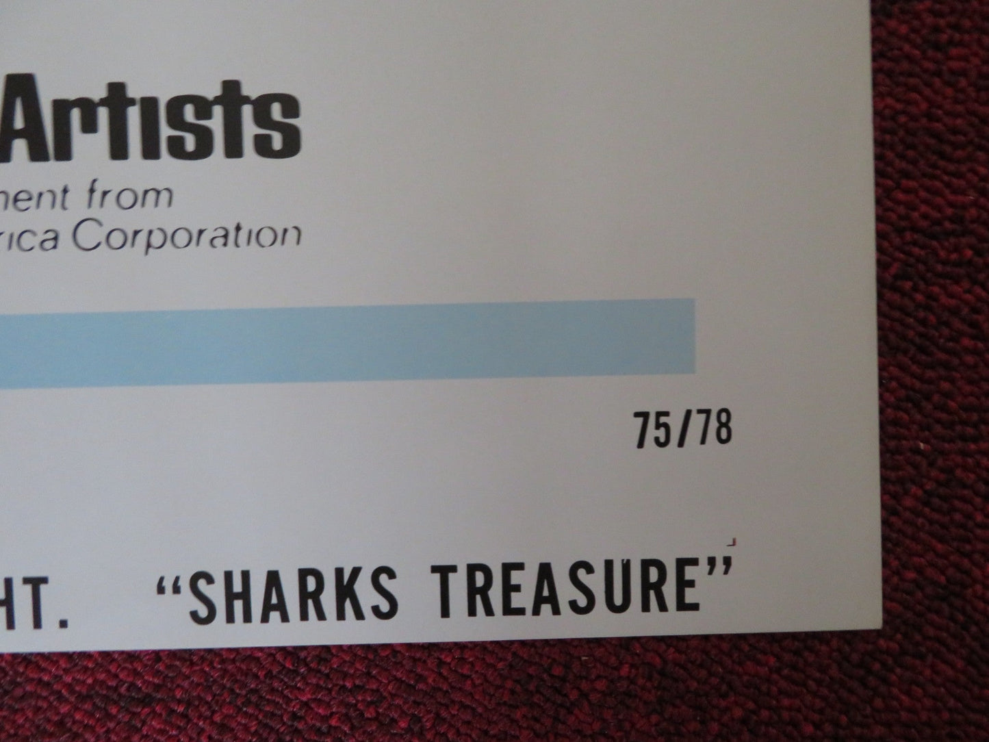 SHARKS' TREASURE - ADVANCE FOLDED US ONE SHEET POSTER CORNEL WILDE Y. KOTTO 1975 Rendezvous Cinema Movie posters