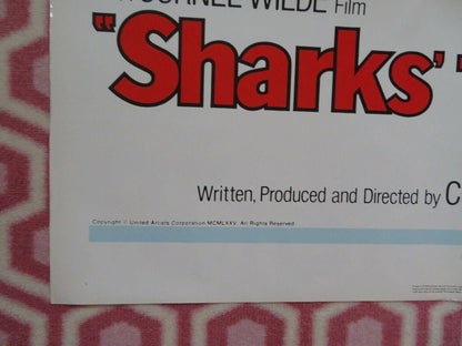 SHARKS' TREASURE ADVANCED US ONE SHEET POSTER CORNEL WLIDE 1975 Movie posters