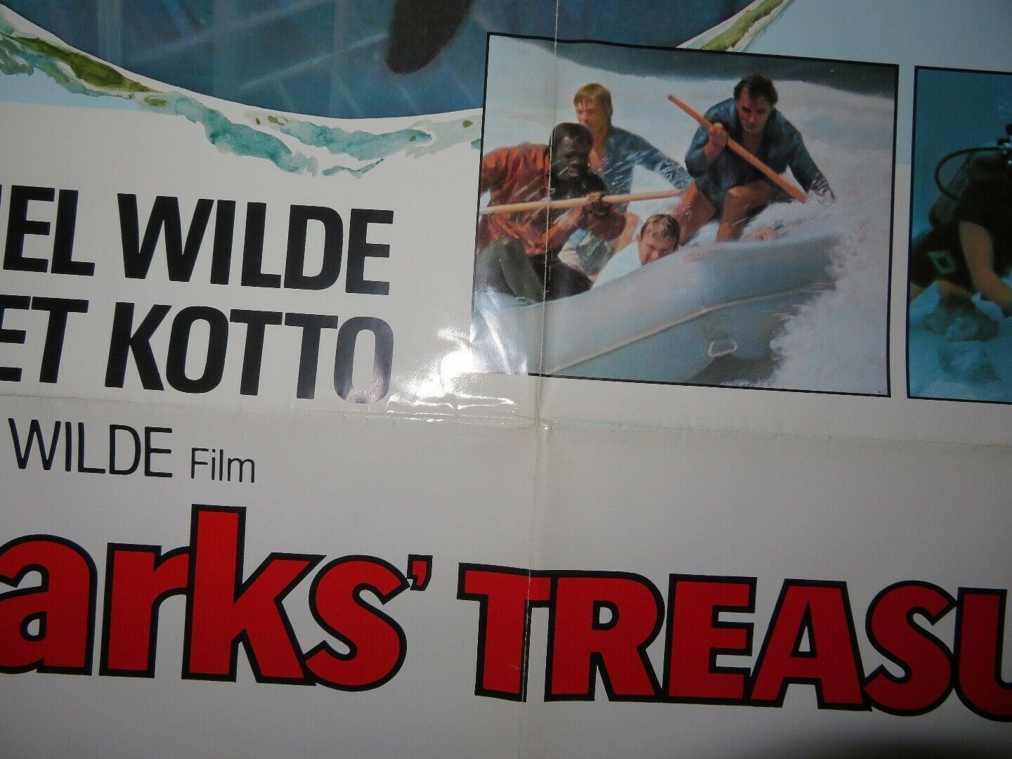 SHARKS' TREASURE ADVANCED US ONE SHEET POSTER CORNEL WLIDE 1975 Movie posters