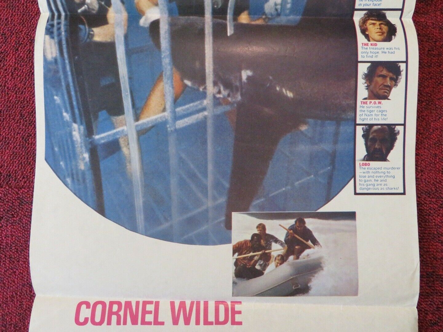 SHARKS TREASURE FOLDED AUSTRALIAN DAYBILL POSTER Cornel Wilde Yaphet Kotto '75 Movie posters